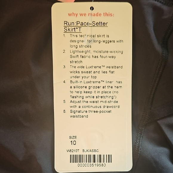 Lululemon Athletica Black Skirt with Pink Stripes - Picture 4 of 5